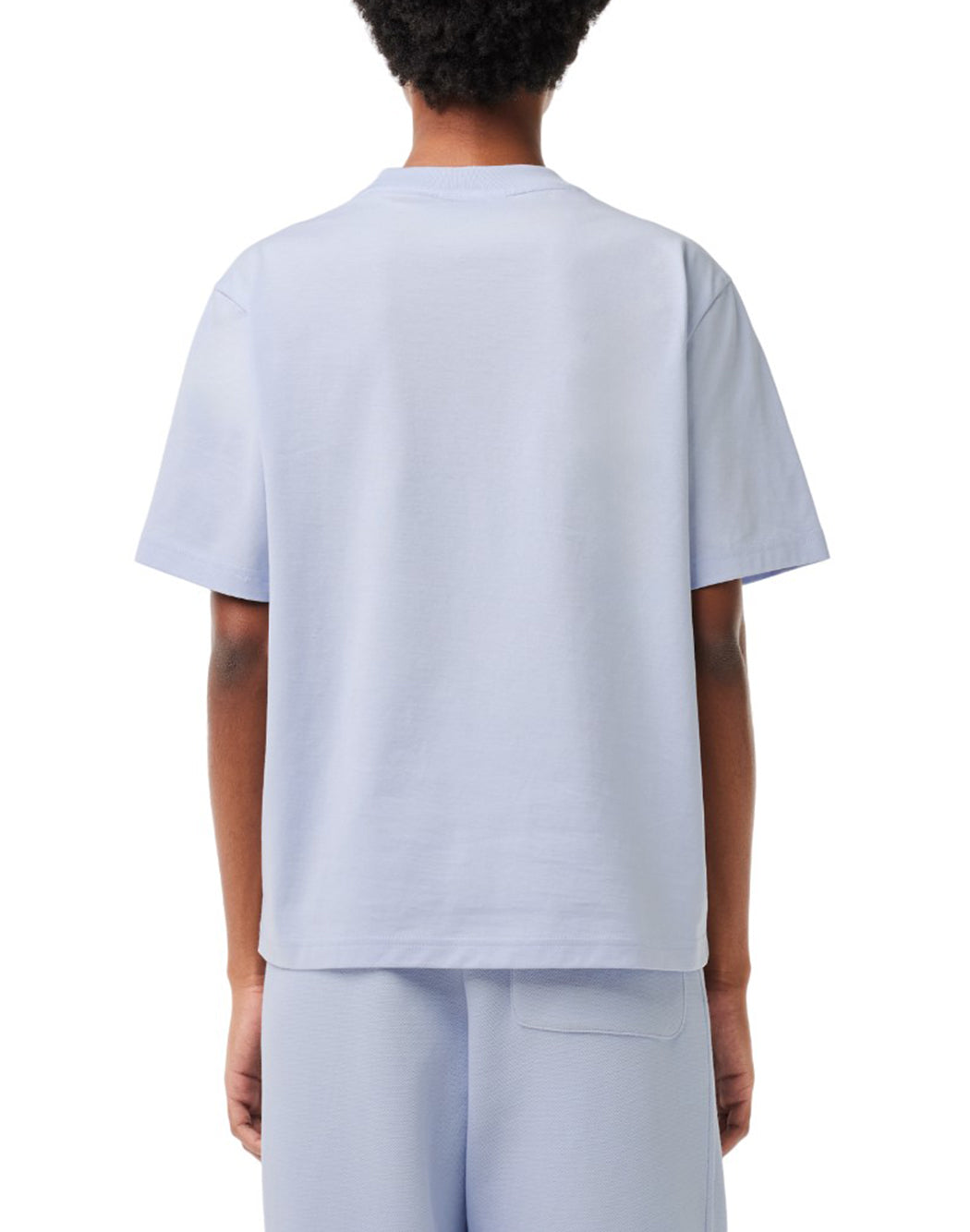 Lacoste T-SHIRT CON MINILOGO FRONTALE Azzurro