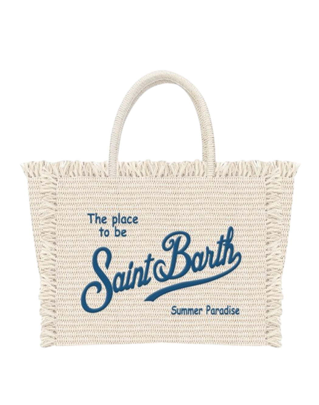 „Mc2 Saint Barth „VANITY STRAW“ TASCHE Weiß“