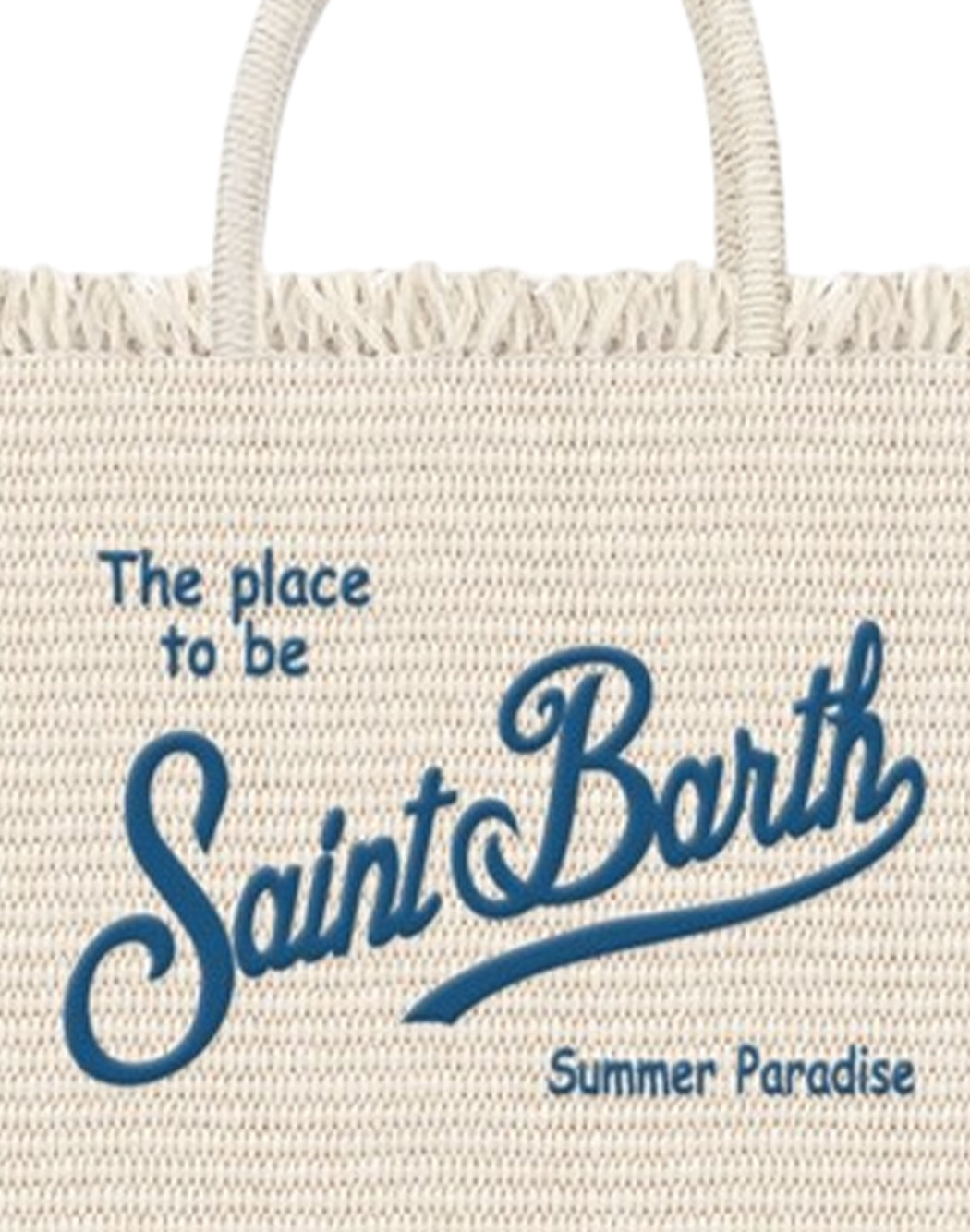 „Mc2 Saint Barth „VANITY STRAW“ TASCHE Weiß“