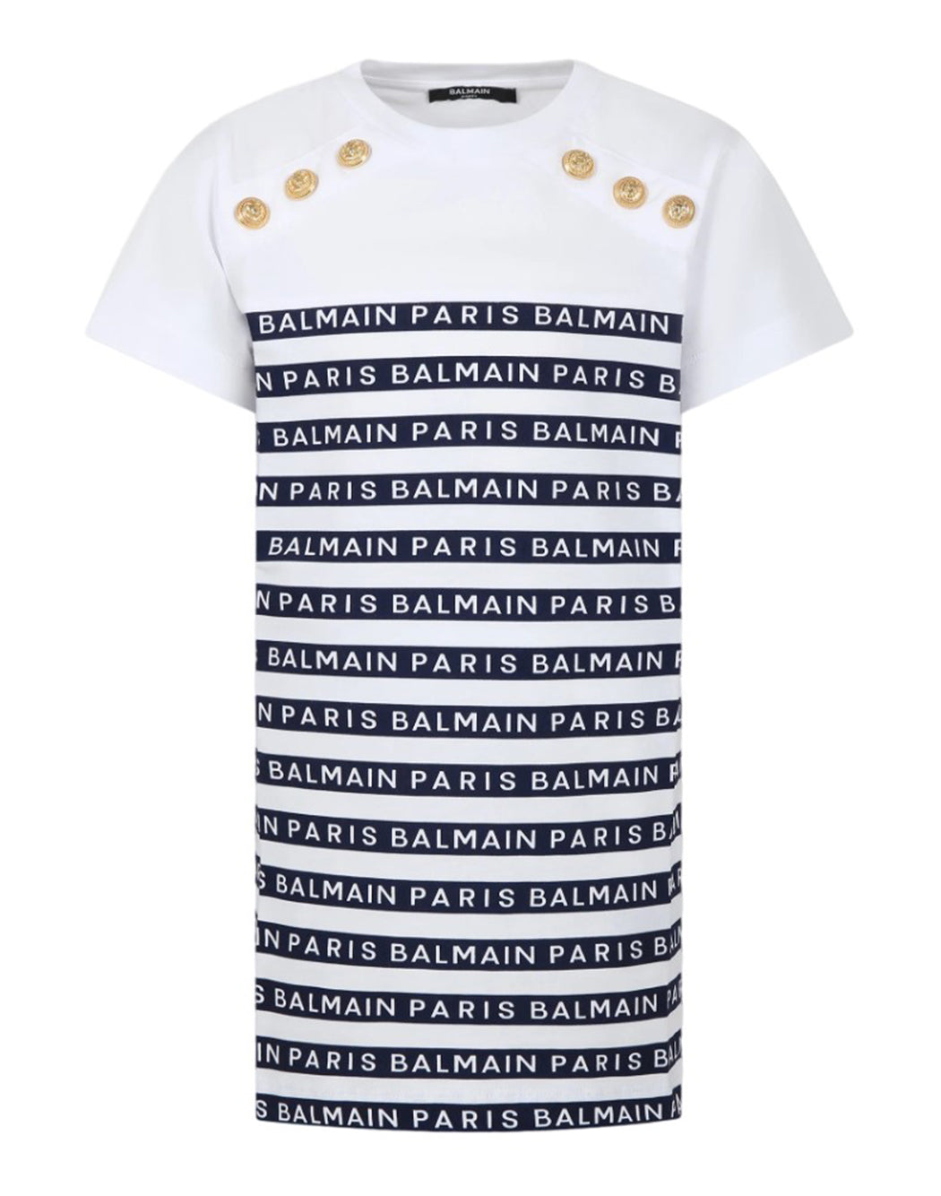 LOGO DRESS WITH GOLDEN BUTTONS