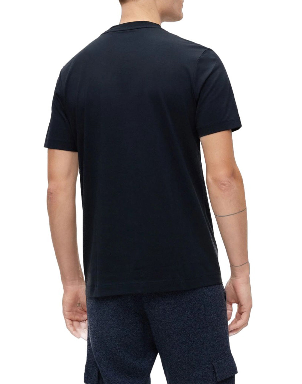 Boss T-SHIRT CON RIGHE SULLA NUCA Blu