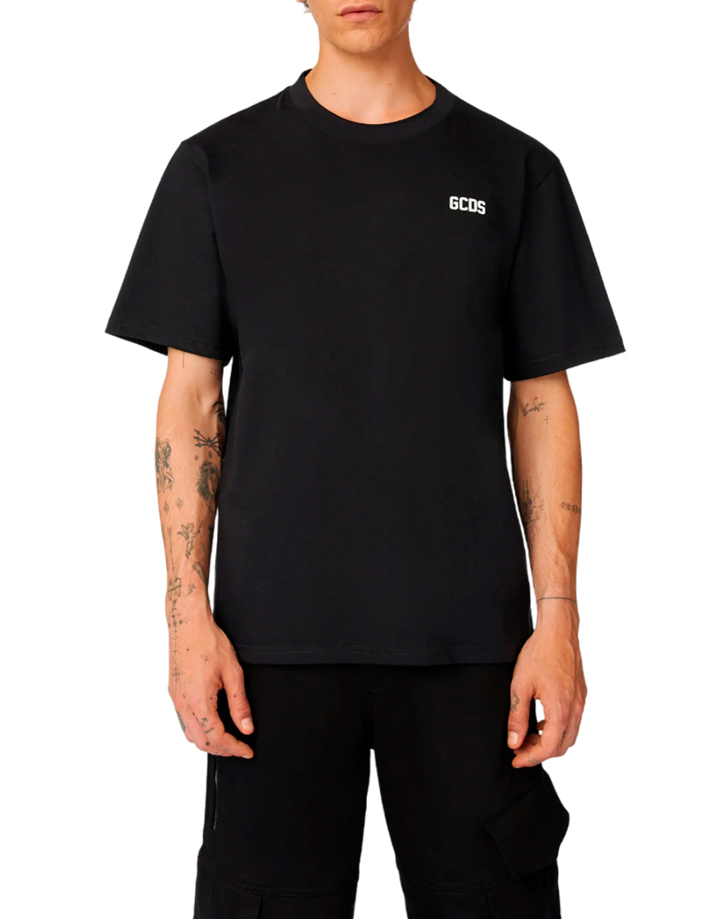 Gcds T-SHIRT CON MINI LOGO A CONTRASTO Nero