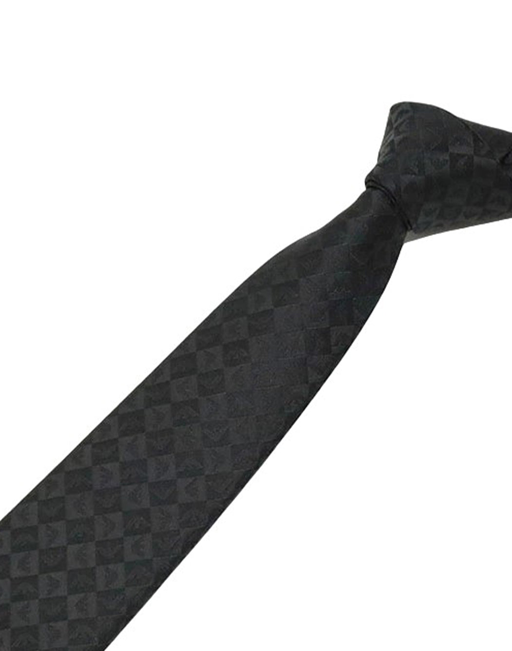 Emporio Armani CRAVATTA CON LOGO ALL-OVER Nero