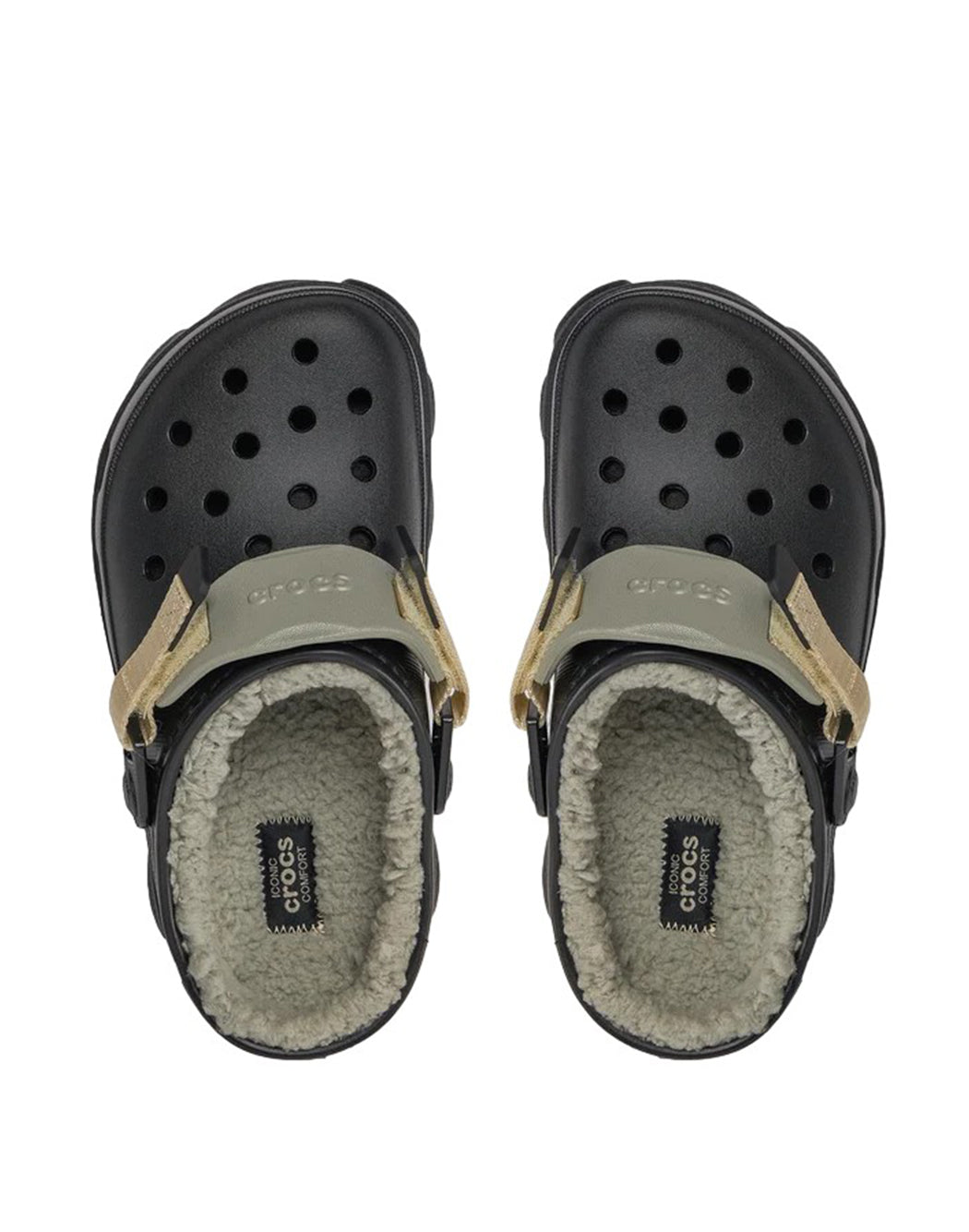 "Crocs SANDALI "PLATFORM LINED CLOG" Nero"