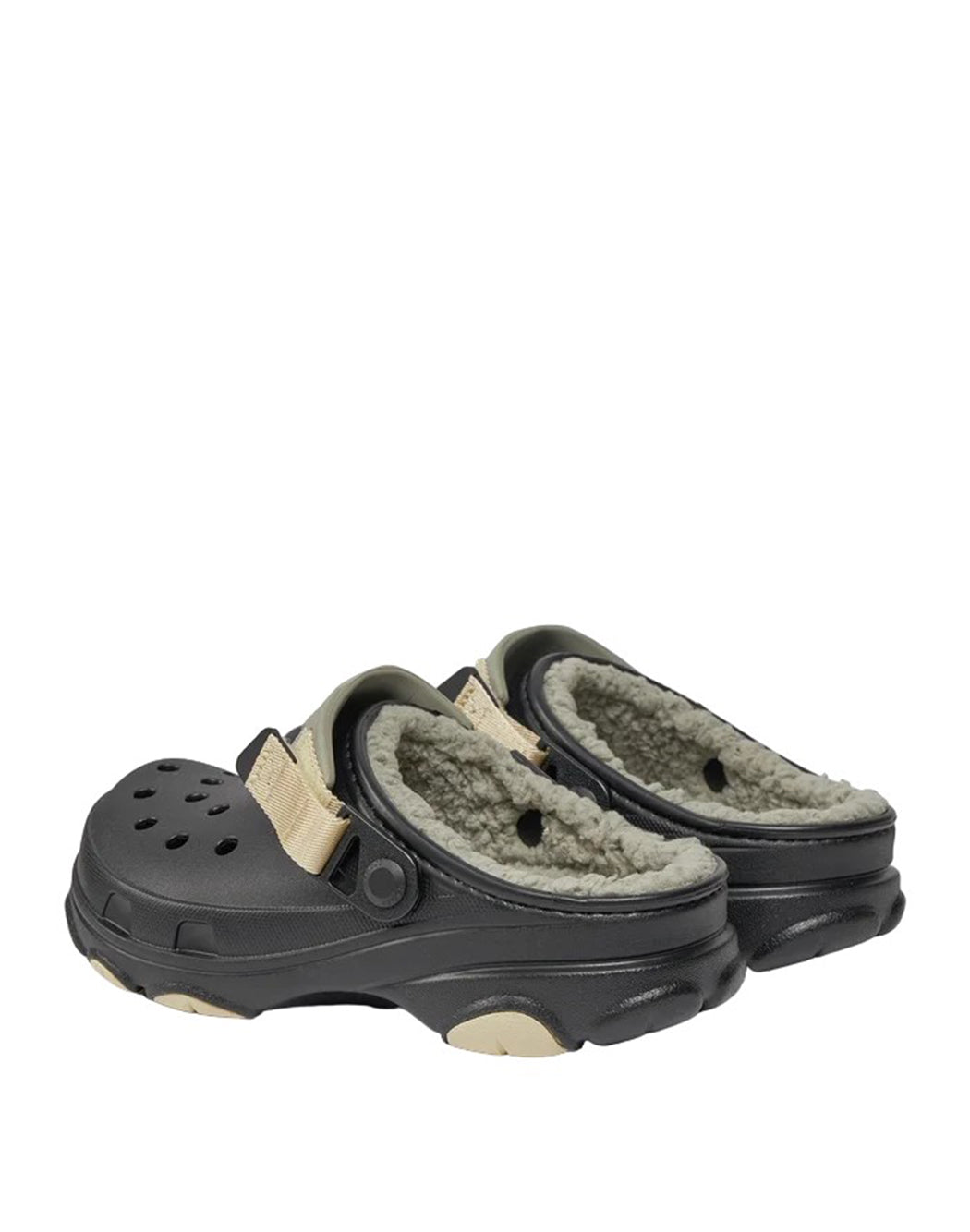 "Crocs SANDALI "PLATFORM LINED CLOG" Nero"