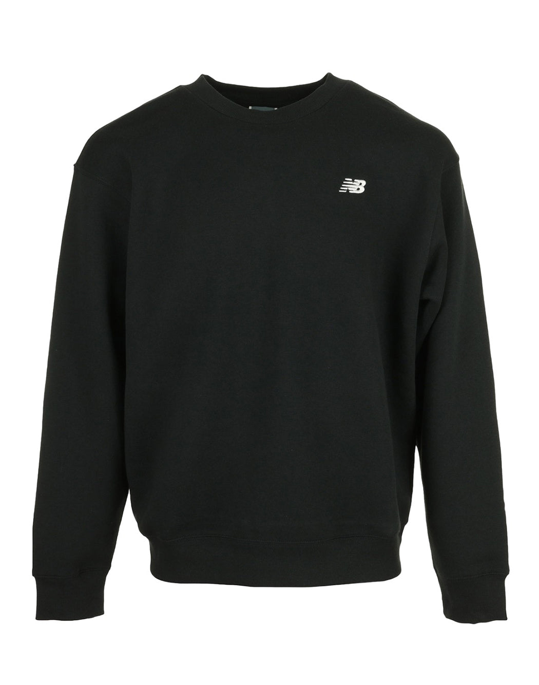 New Balance FELPA GIROCOLLO CON LOGO RICAMATO Nero