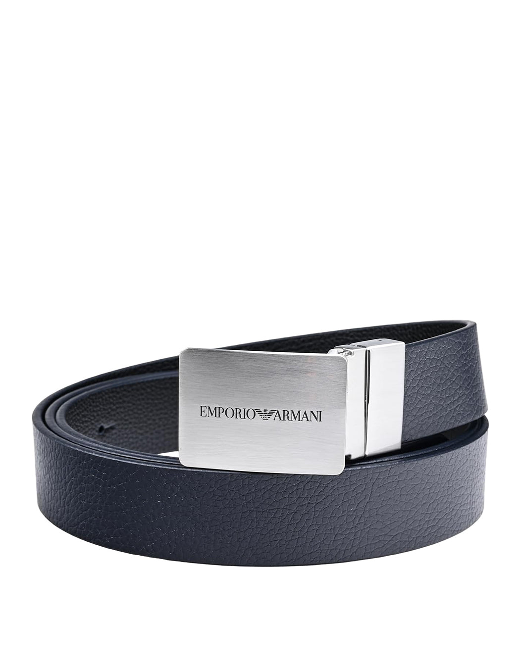 Emporio Armani CINTURA REVERSIBILE CON PATTA LOGATA Blu