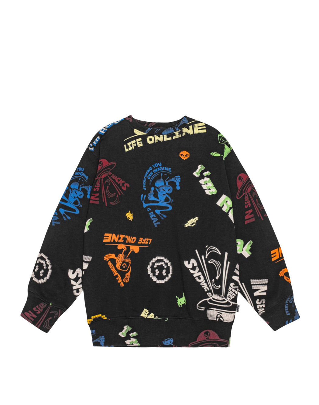 Sweatshirt with all-over fantasy printing