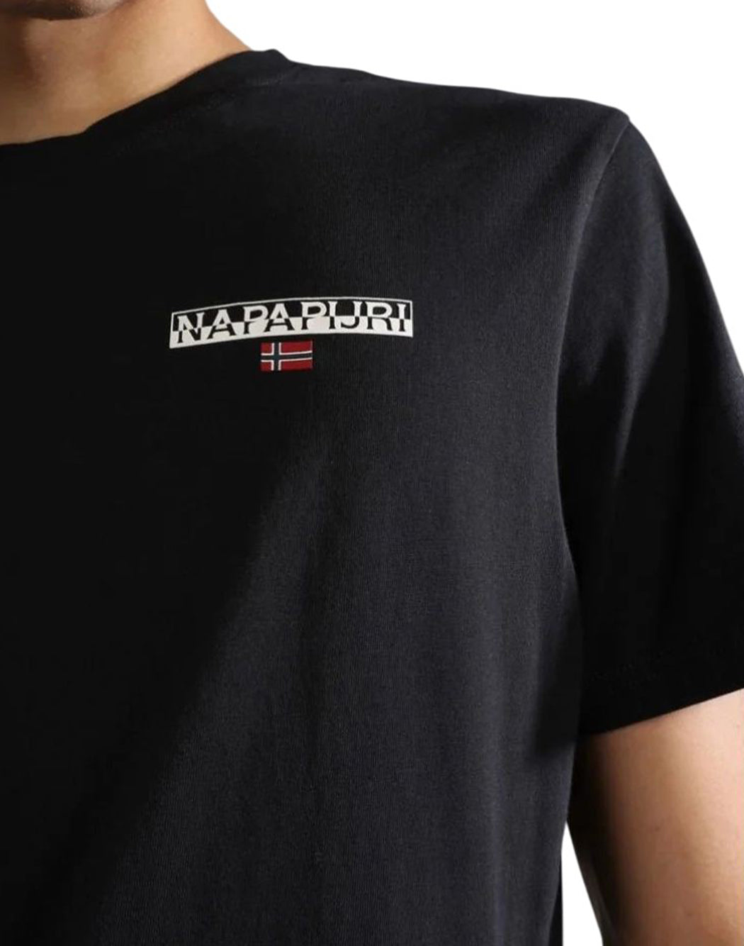 Napapijri T-SHIRT CON STAMPA POSTERIORE 3D Nero