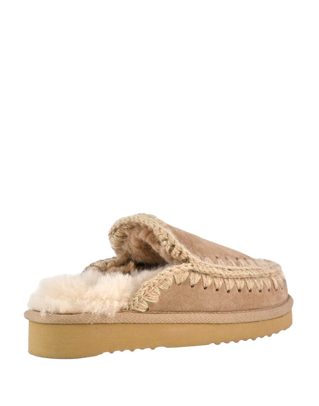 Mou SLIPPERS IN SHEARLING Marrone