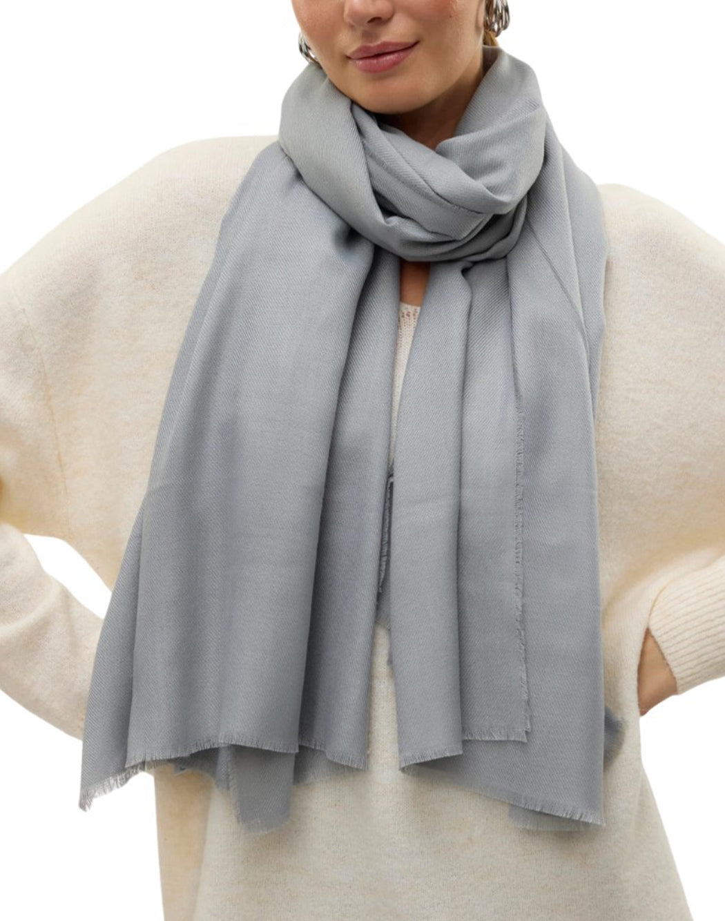 Vero Moda SCIARPA CON MINI FRANGE Grigio
