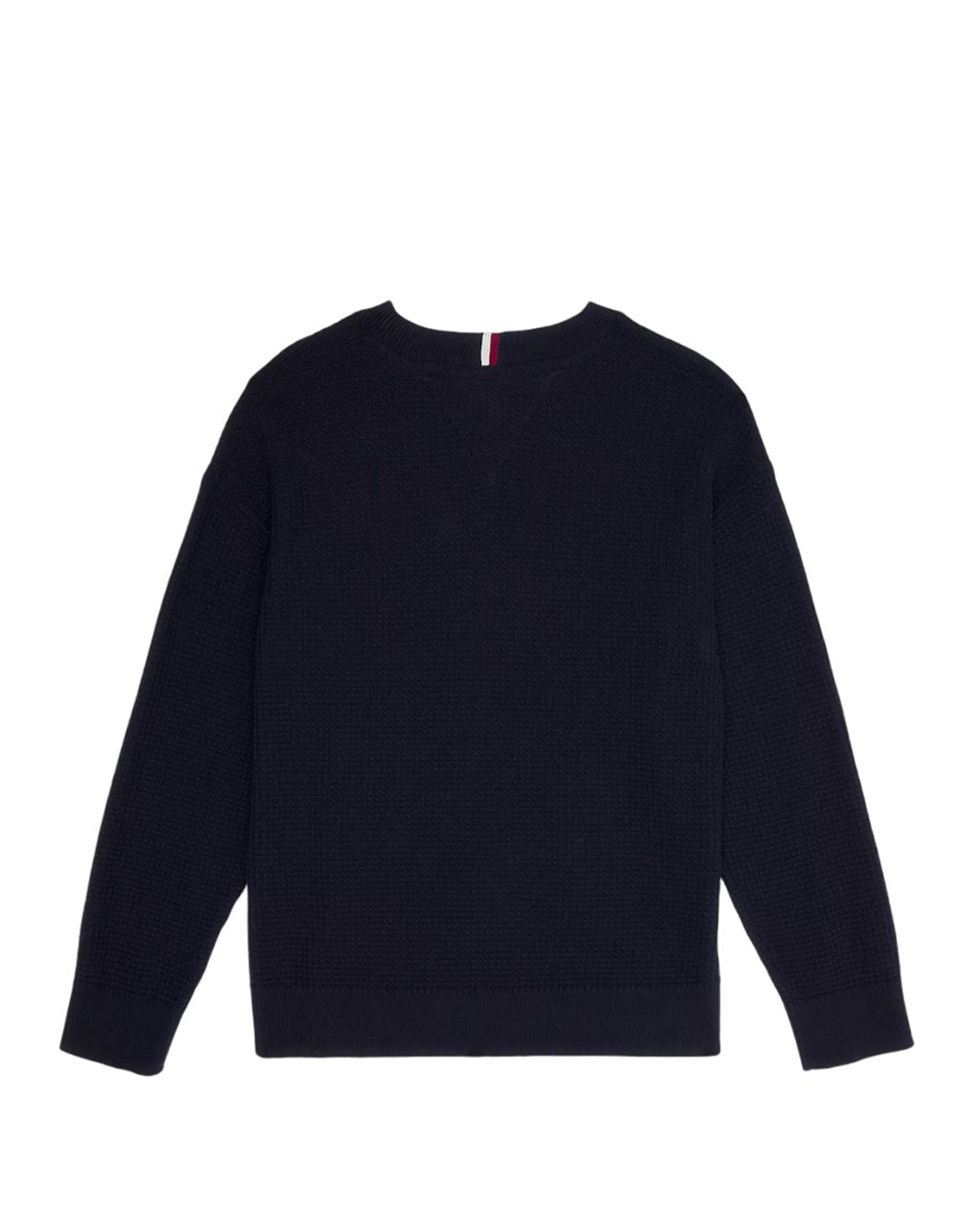Tommy Hilfiger PULLOVER A TRECCE CON LOGO RICAMATO Blu