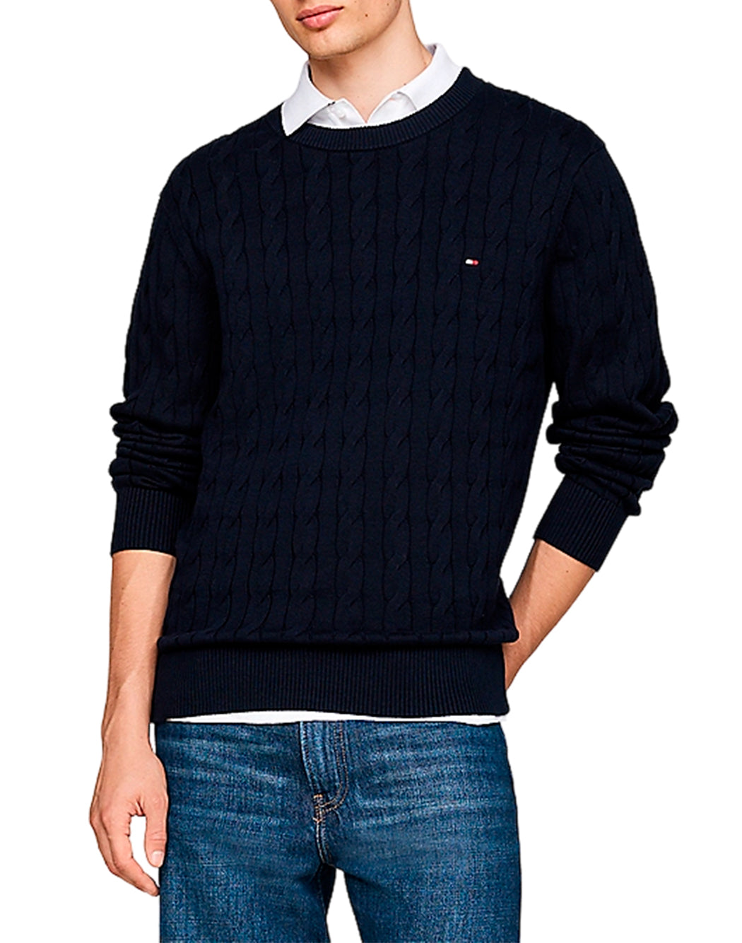 Tommy Hilfiger PULLOVER CON LOGO RICAMATO Neutro