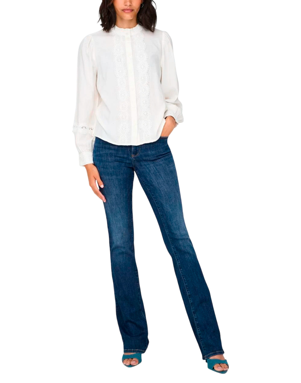 "Only "ONLANN MID FLARED" JEANS 32" Blu"