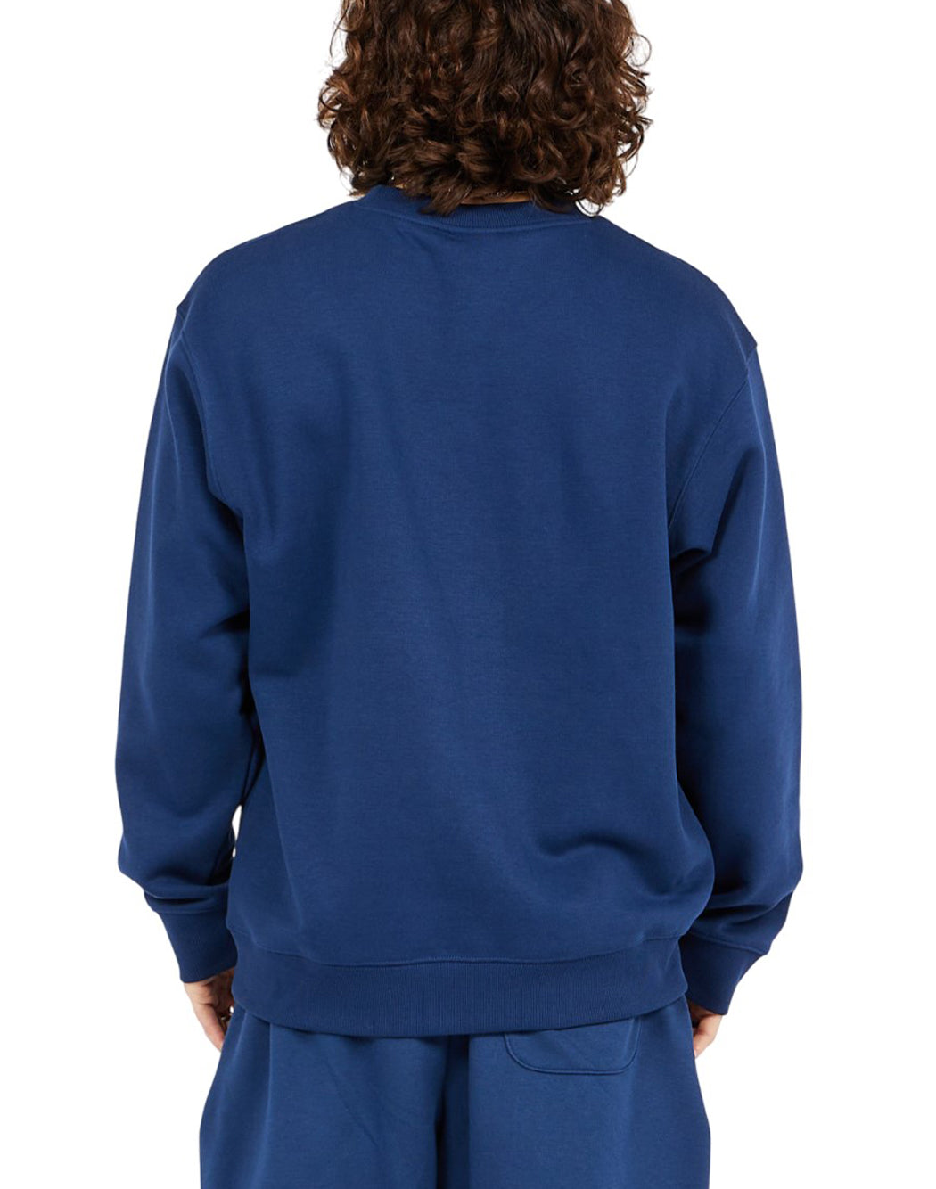 New Balance FELPA CON LOGO FRENCH TERRY CREW Blu