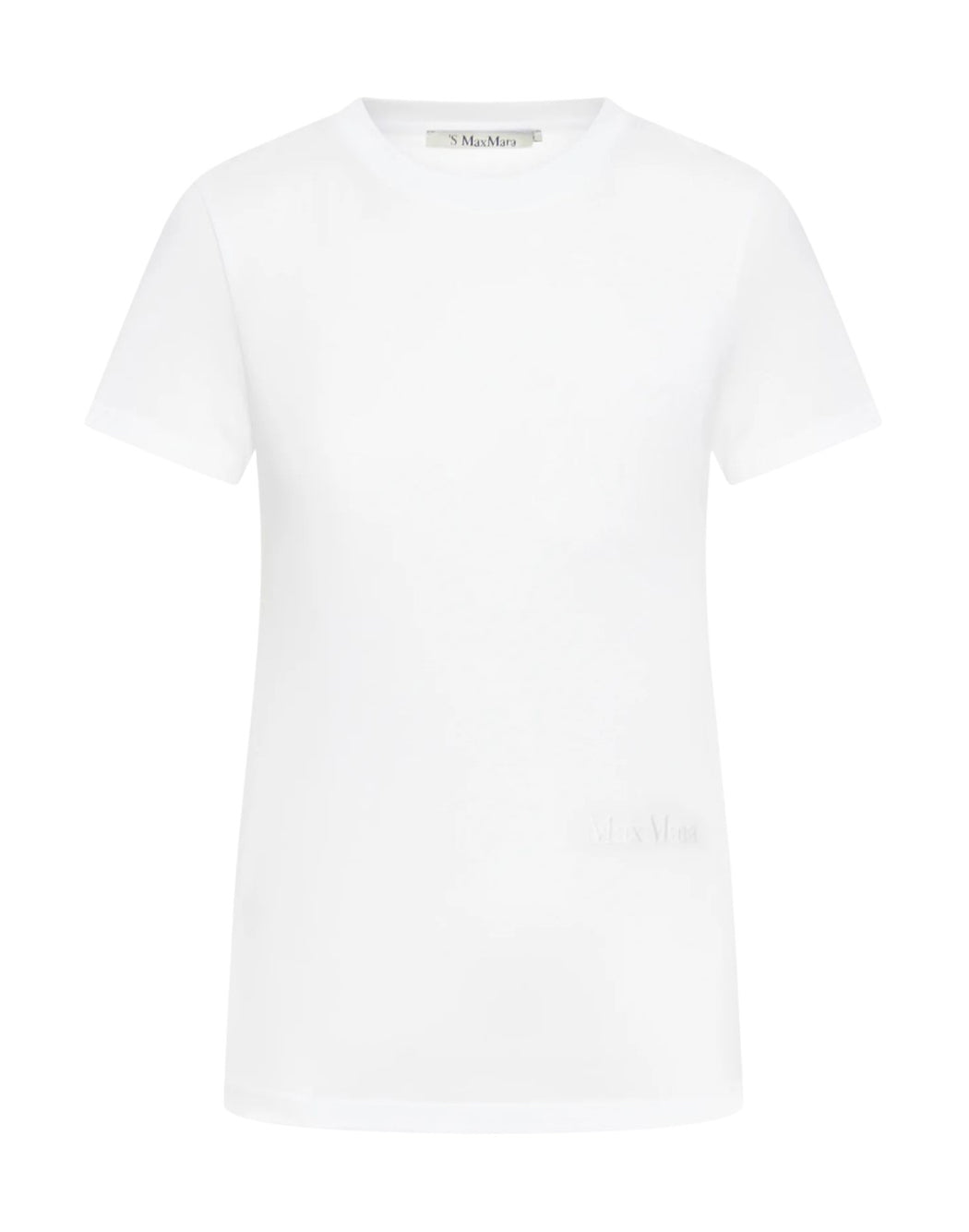 Max Mara T-SHIRT CON RICAMO LOGO Bianco
