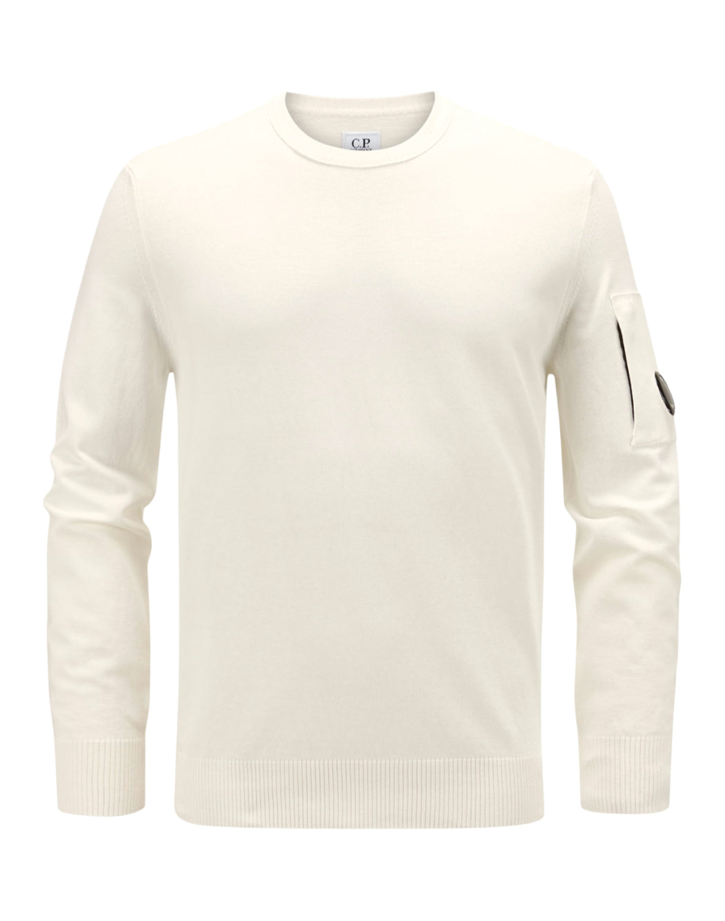 C.p. Company MAGLIONE CON DETTAGLIO LENS Bianco