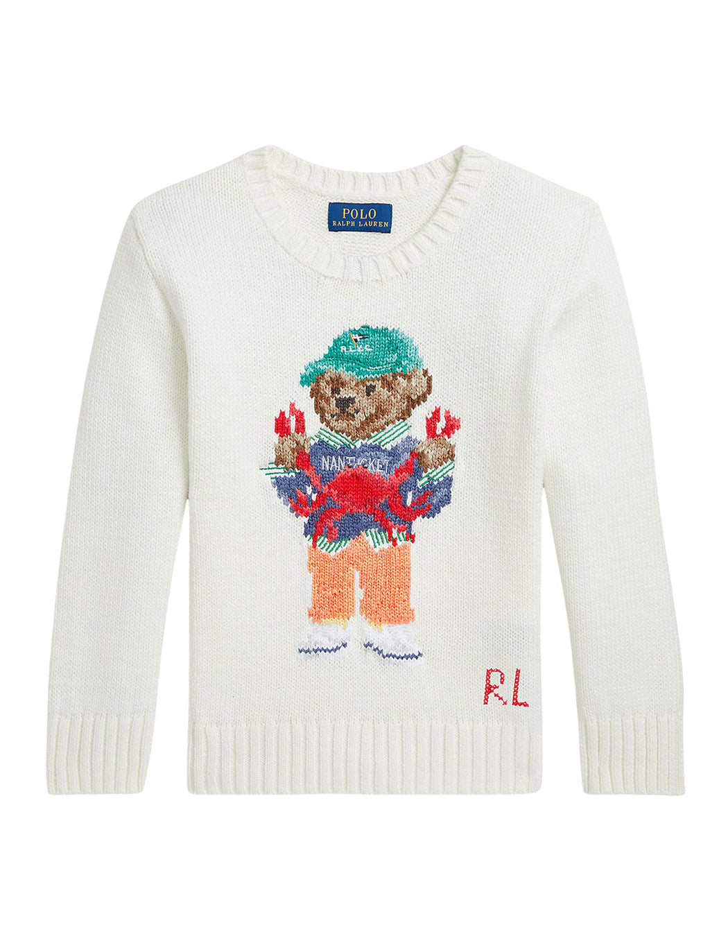 Ralph Lauren MAGLIONE POLO BEAR Bianco