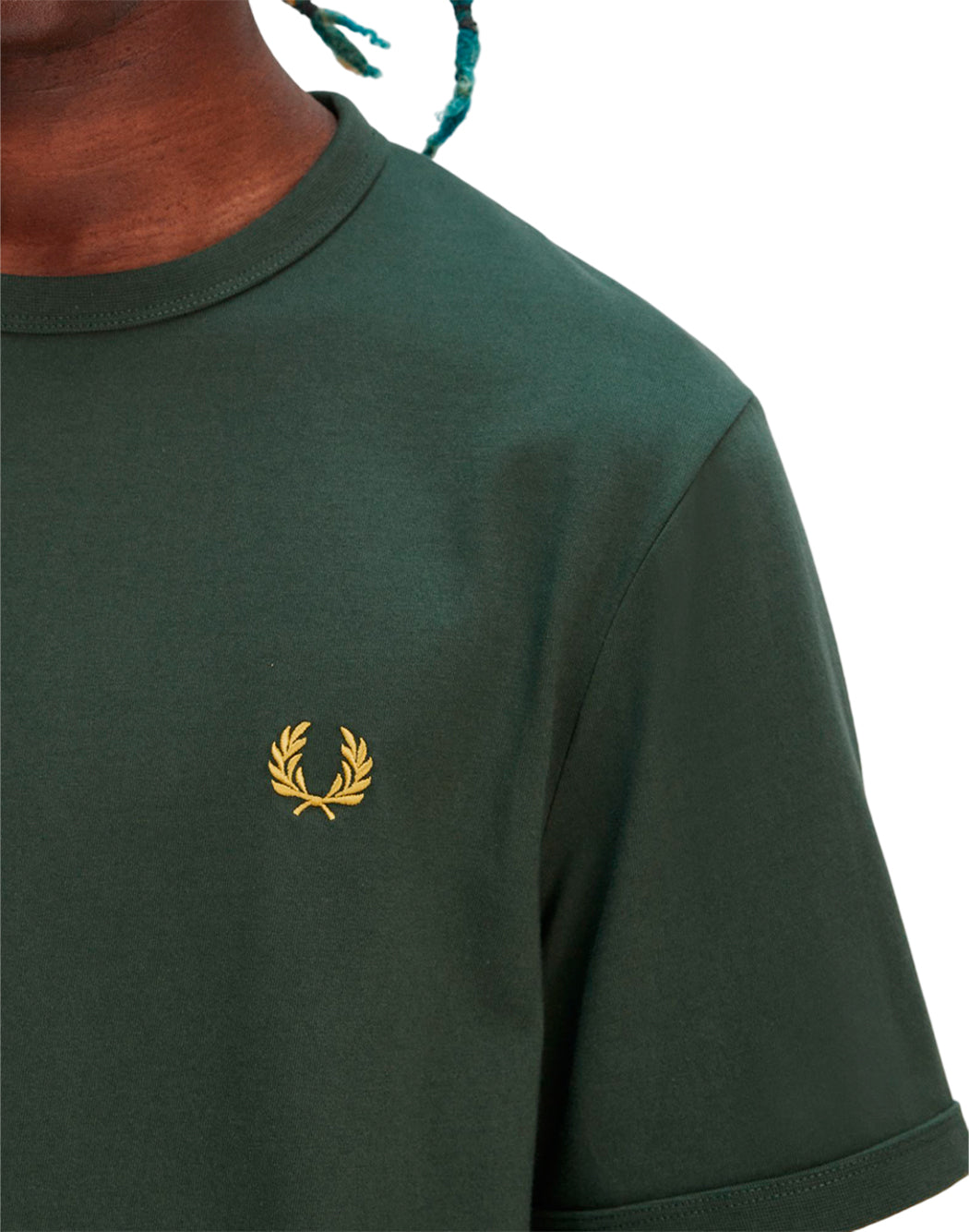 Fred Perry T SHIRT CON LOGO RICAMATO Verde