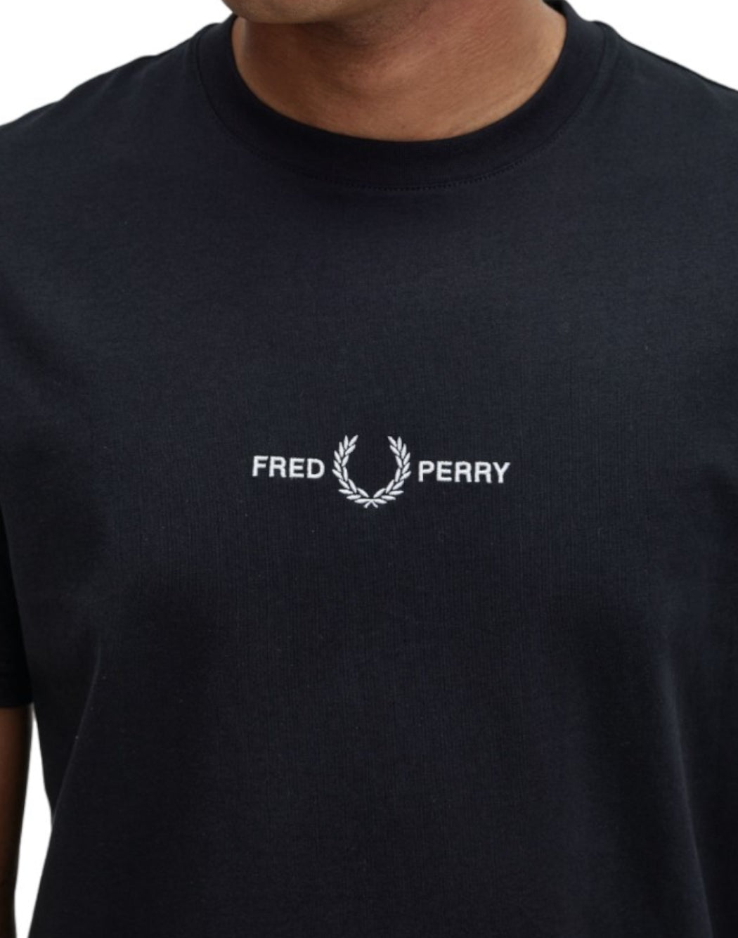 Fred Perry T-SHIRT CON LOGO RICAMATO Nero