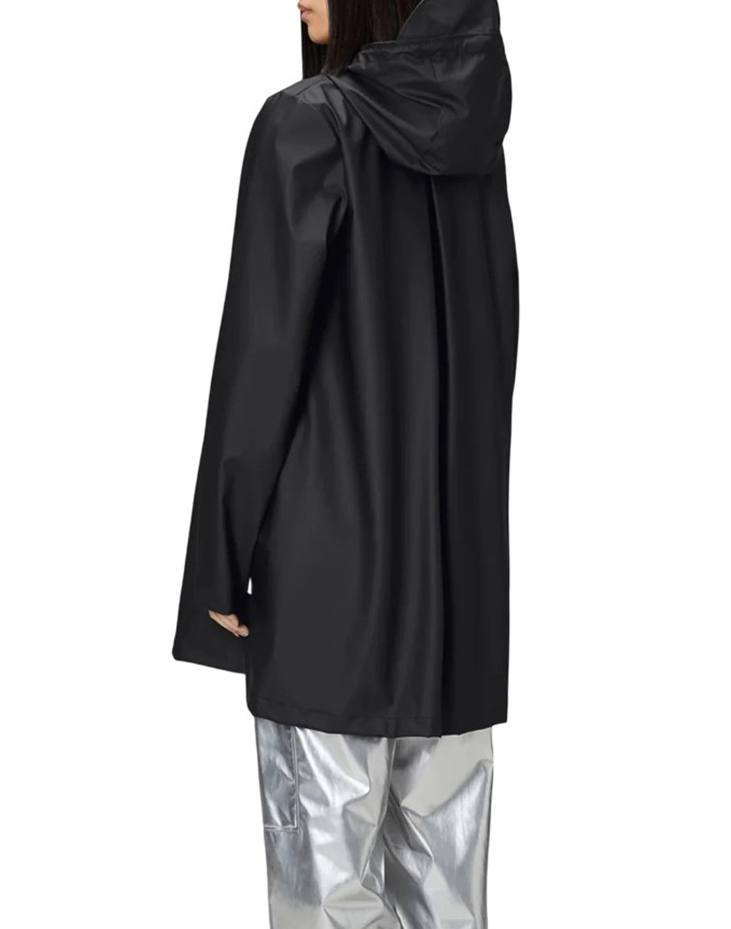 Rains IMPERMEABILE A-LINE JACKET Nero