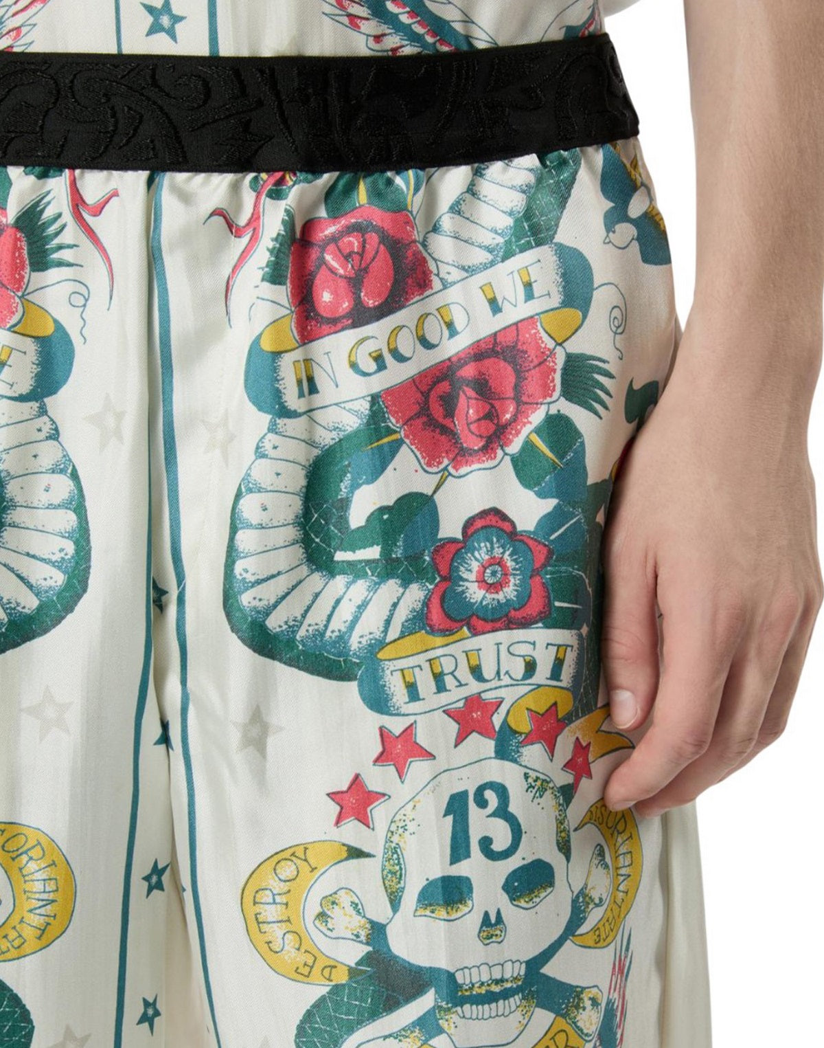John Richmond SHORT CON STAMPA TATOO Multicolor