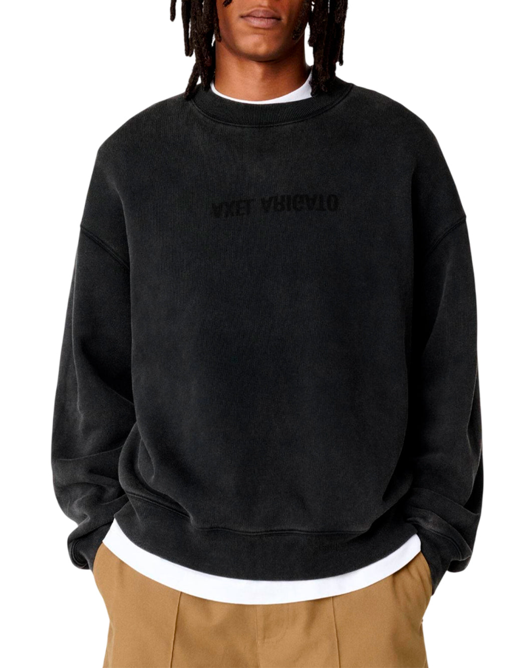 Axel Arigato FELPA OVERSIZE DISTORT Nero