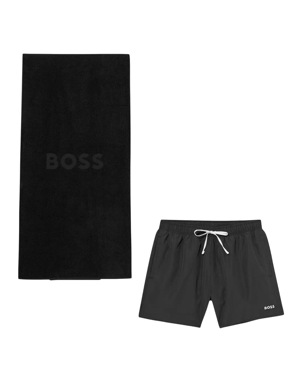 Boss SET TELO MARE E SHORTS MARE Nero