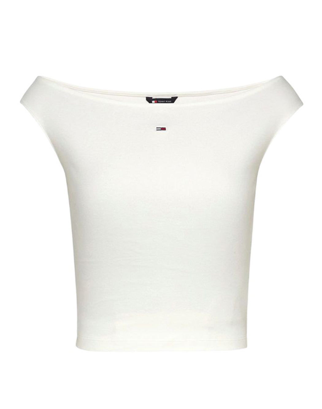 Tommy Hilfiger Jeans T-SHIRT SLIM FIT CON SCOLLATURA A BARCA Neutro