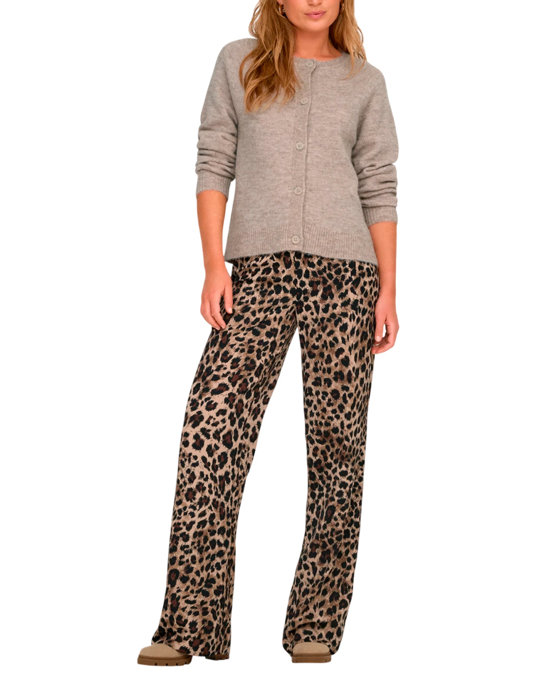 "Only "ONLTHALIA LIFE" PANTALONE ANIMALIER Nero"