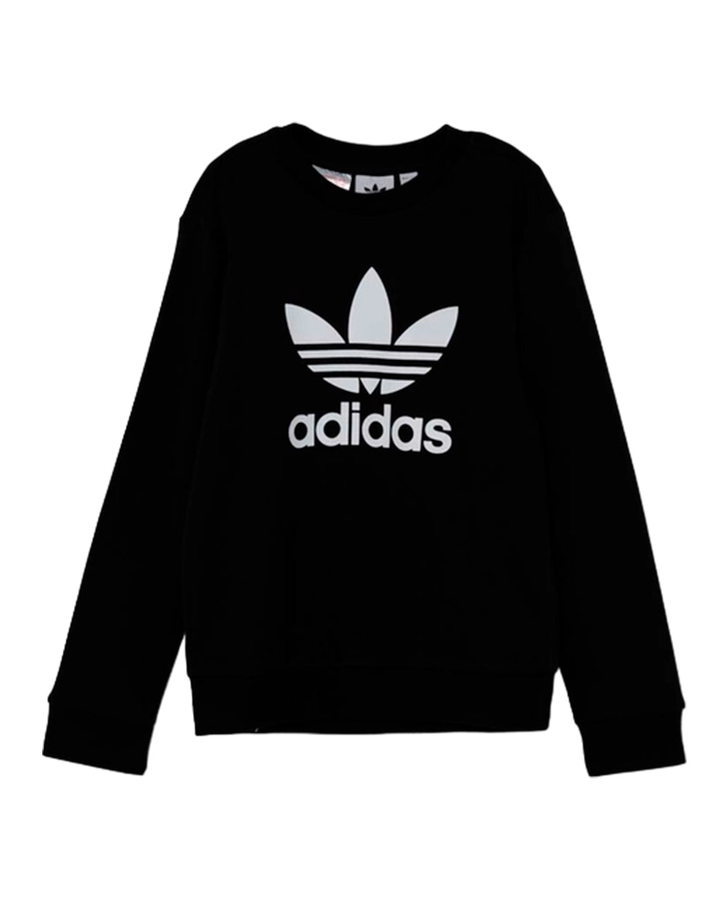 Adidas FELPA CON MAXI LOGO A CONTRASTO Nero