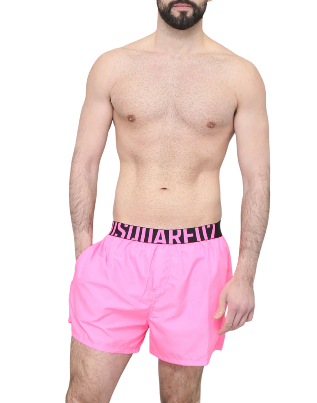 Dsquared Beachwear SHORTS MARE CON LOGO Rosa