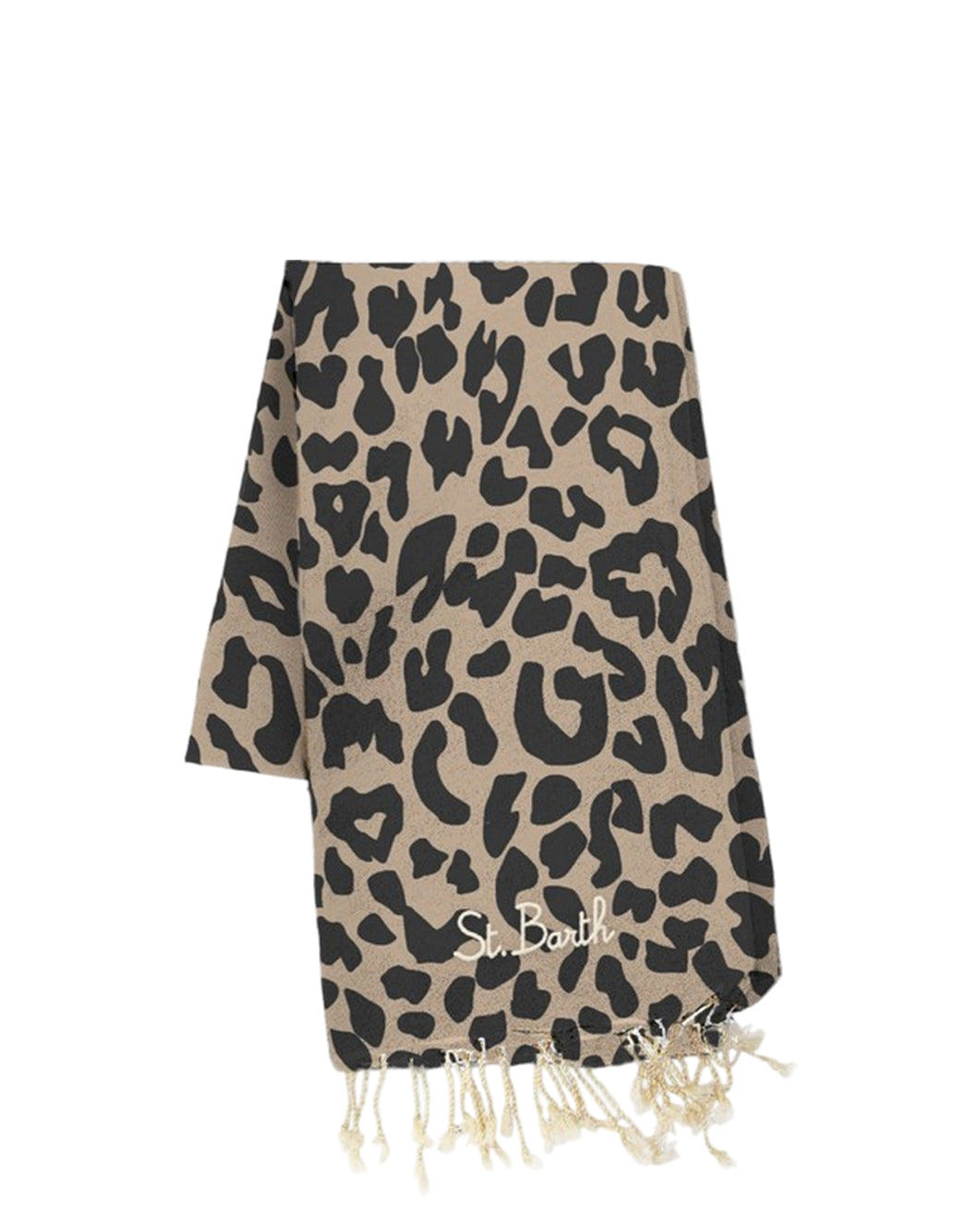 Mc2 Saint Barth TELO MARE FOUTAS J N CON JACQUARD ANIMALIER Marrone