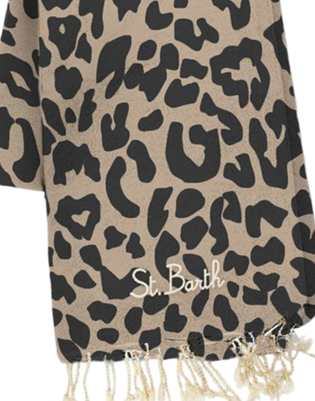 Mc2 Saint Barth TELO MARE FOUTAS J N CON JACQUARD ANIMALIER Marrone