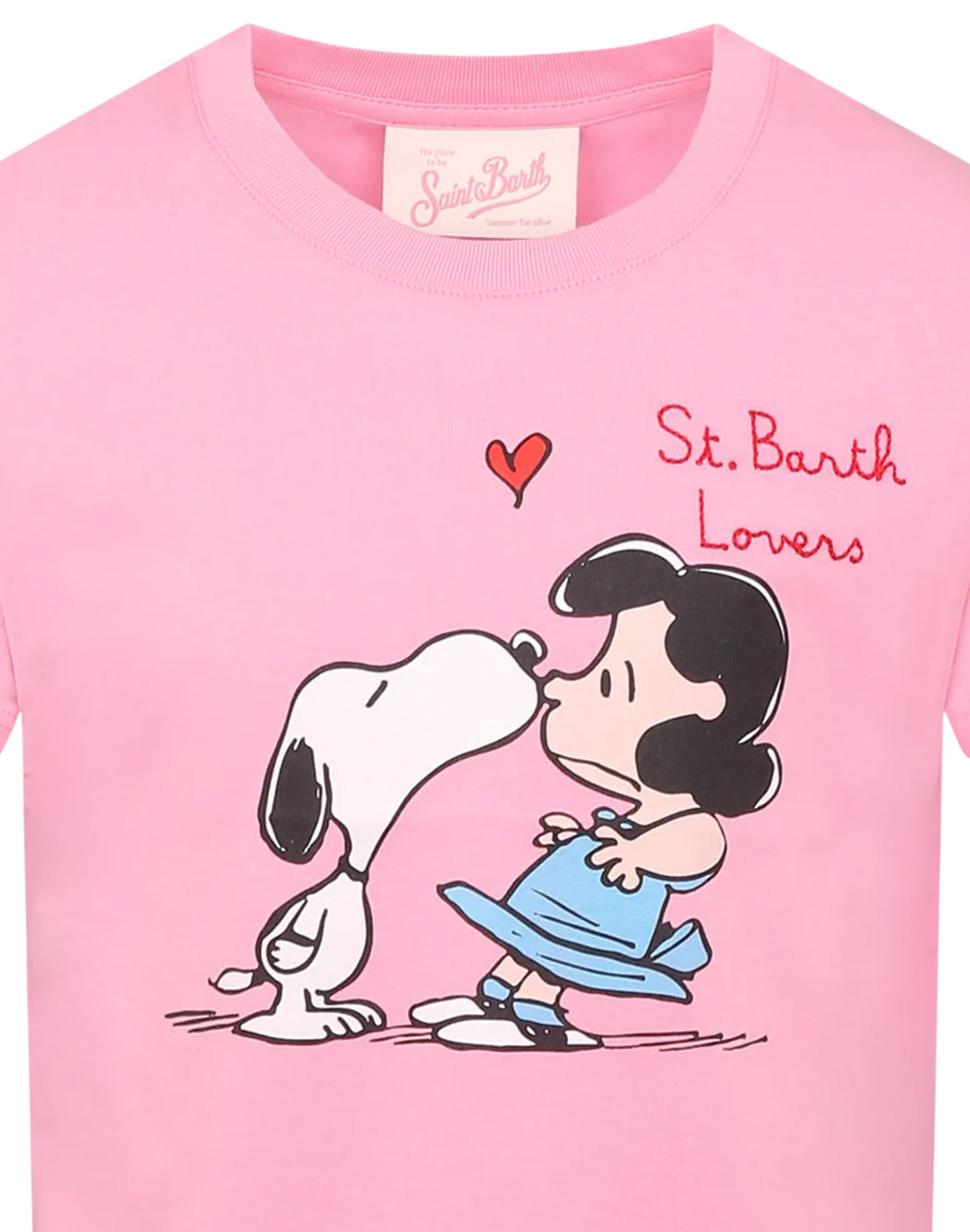 Mc2 Saint Barth T SHIRT CON STAMPA SNOOPY LUCY KISS Rosa
