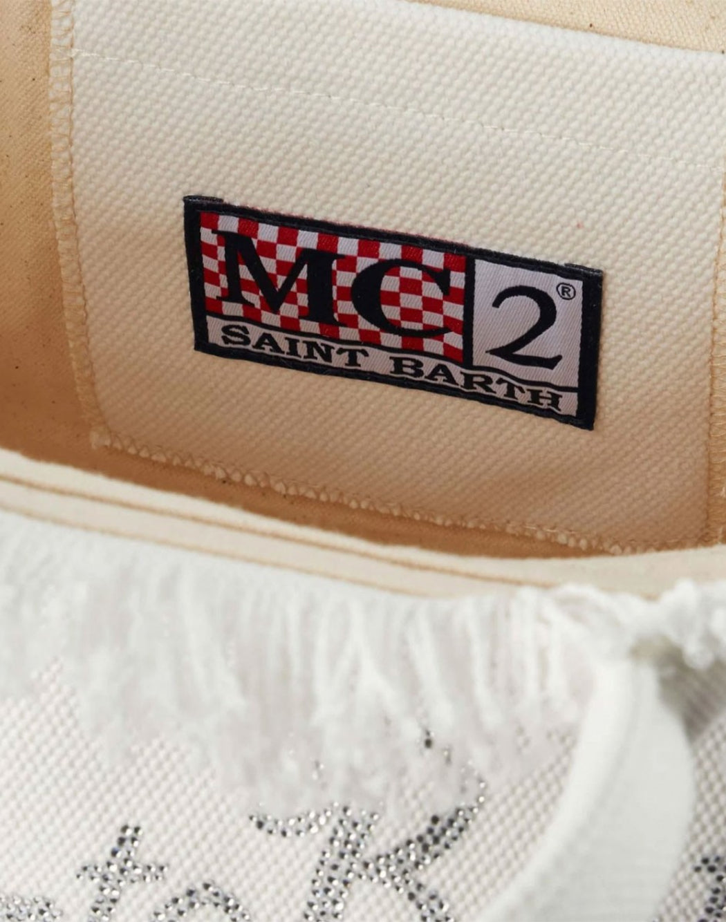 "Mc2 Saint Barth :BORSA "COLETTE" CON STRASS Bianco"