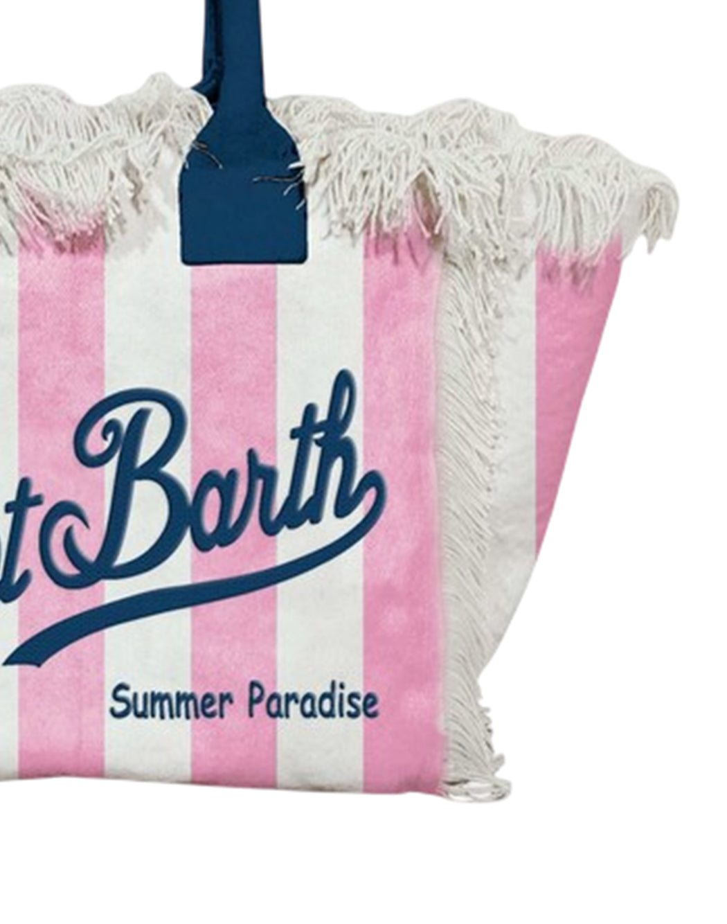 "Mc2 Saint Barth BORSA "COLETTE" CON STAMPA A RIGHE Rosa"