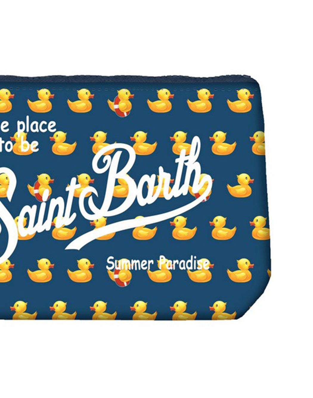 Mc2 Saint Barth ALINE CLUTCH WITH DUCKY PRINT Blue