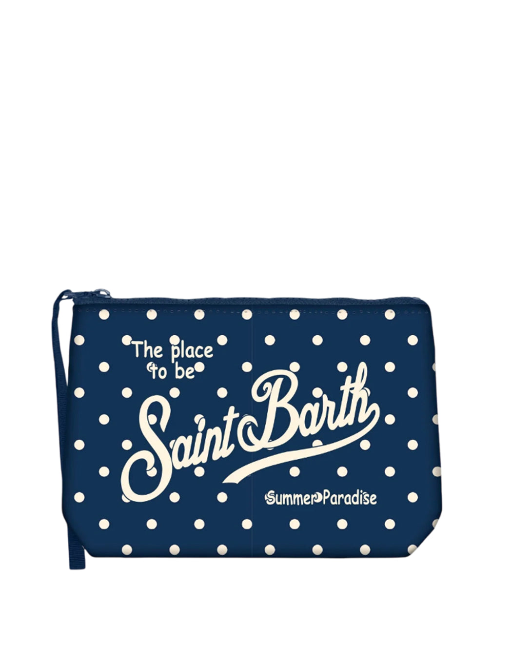 Mc2 Saint Barth POCHETTE ALINE CON STAMPA A POIS Blu