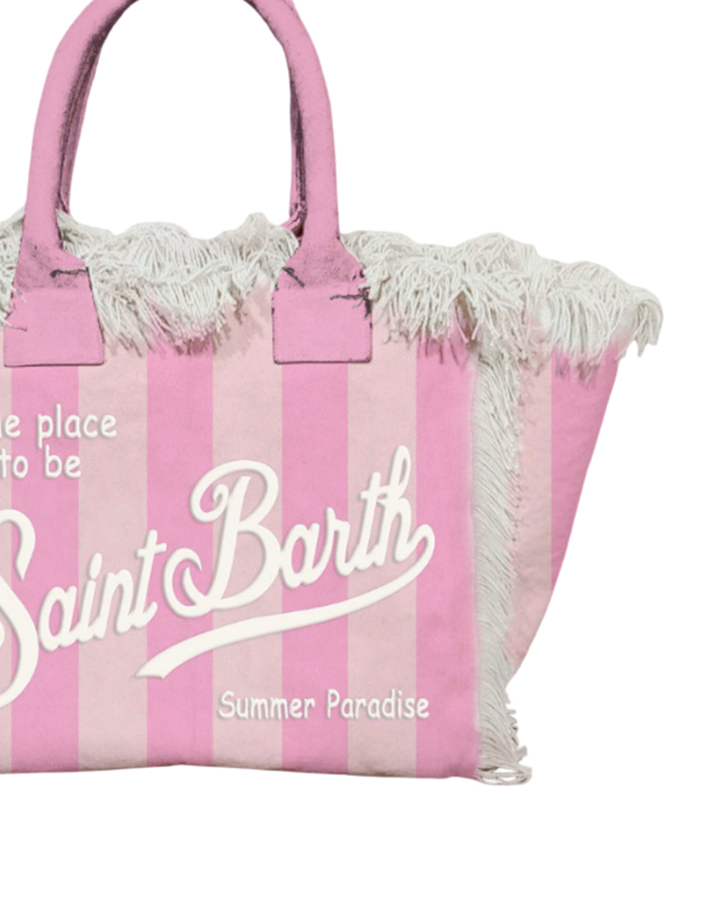 Mc2 Saint Barth BORSA COLETTE CON STAMPA A RIGHE Rosa