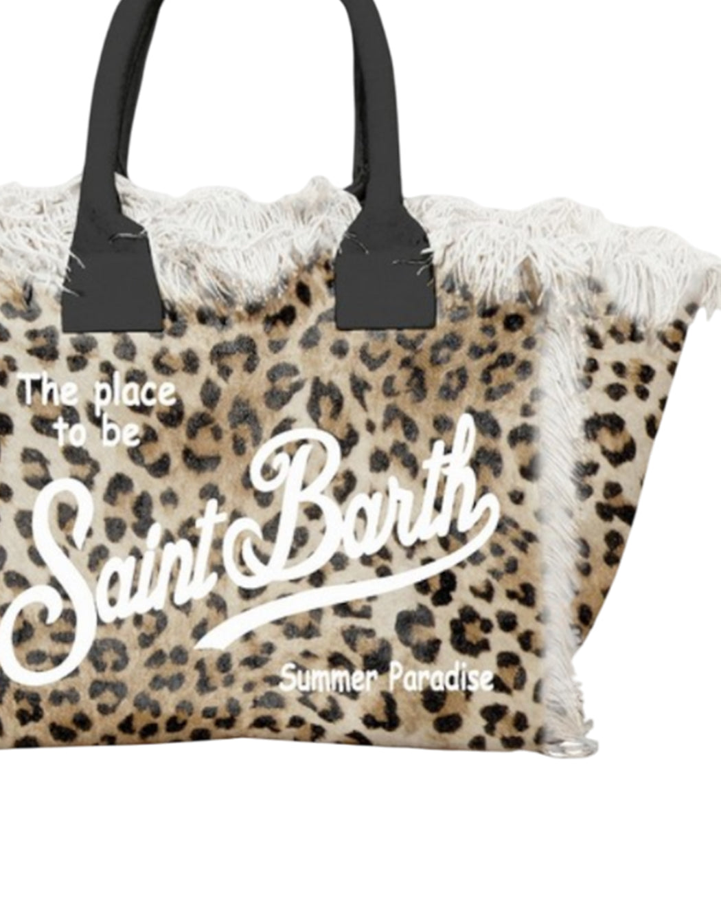 Mc2 Saint Barth BORSA VANITY CON STAMPA ANIMALIER Marrone