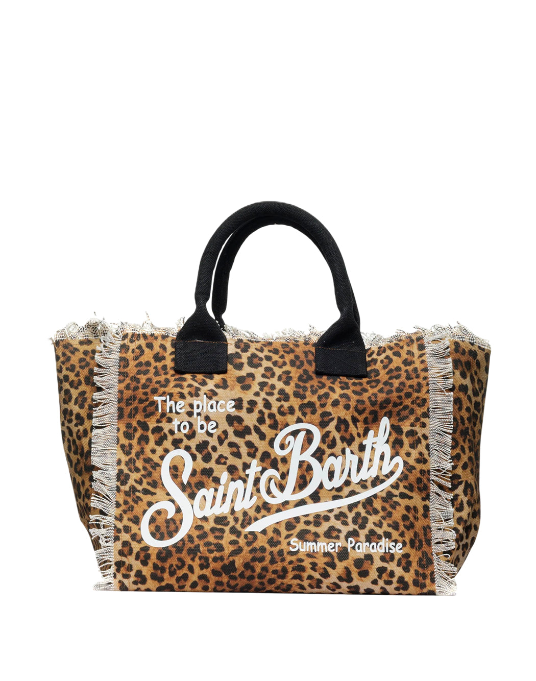 Mc2 Saint Barth BORSA VANITY CON STAMPA ANIMALIER Marrone