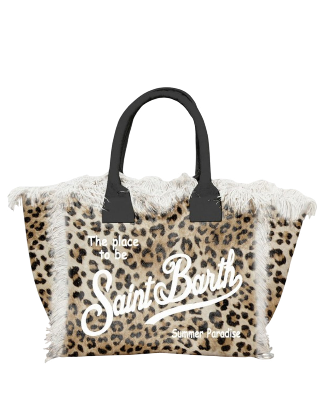 Mc2 Saint Barth BORSA VANITY CON STAMPA ANIMALIER Marrone