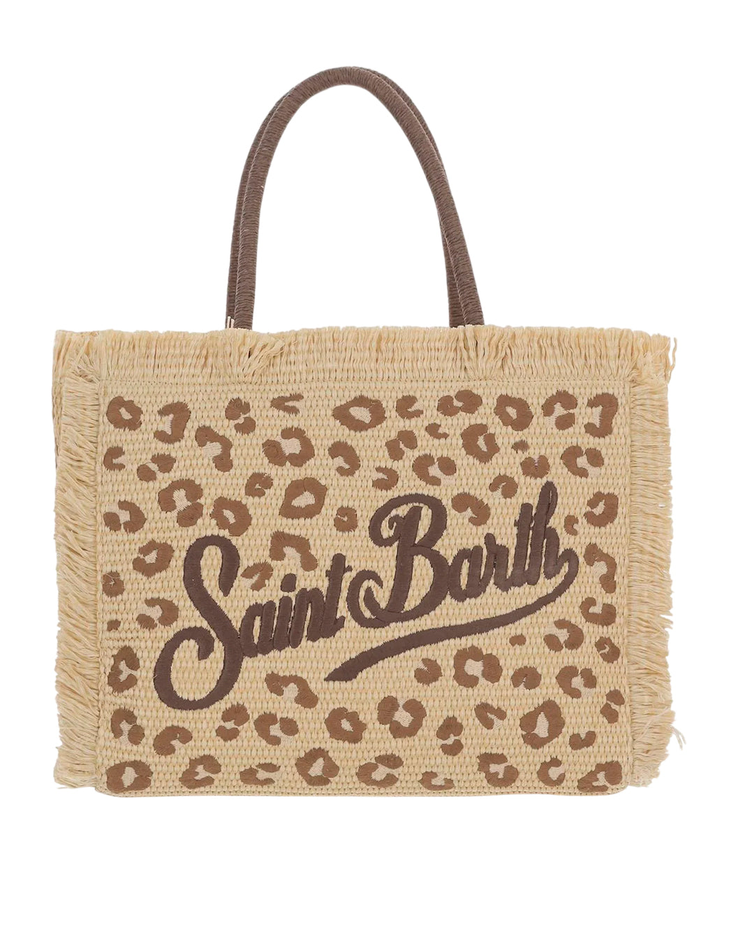 Mc2 Saint Barth BORSA VANITY STRAW N LEOPARD Neutro