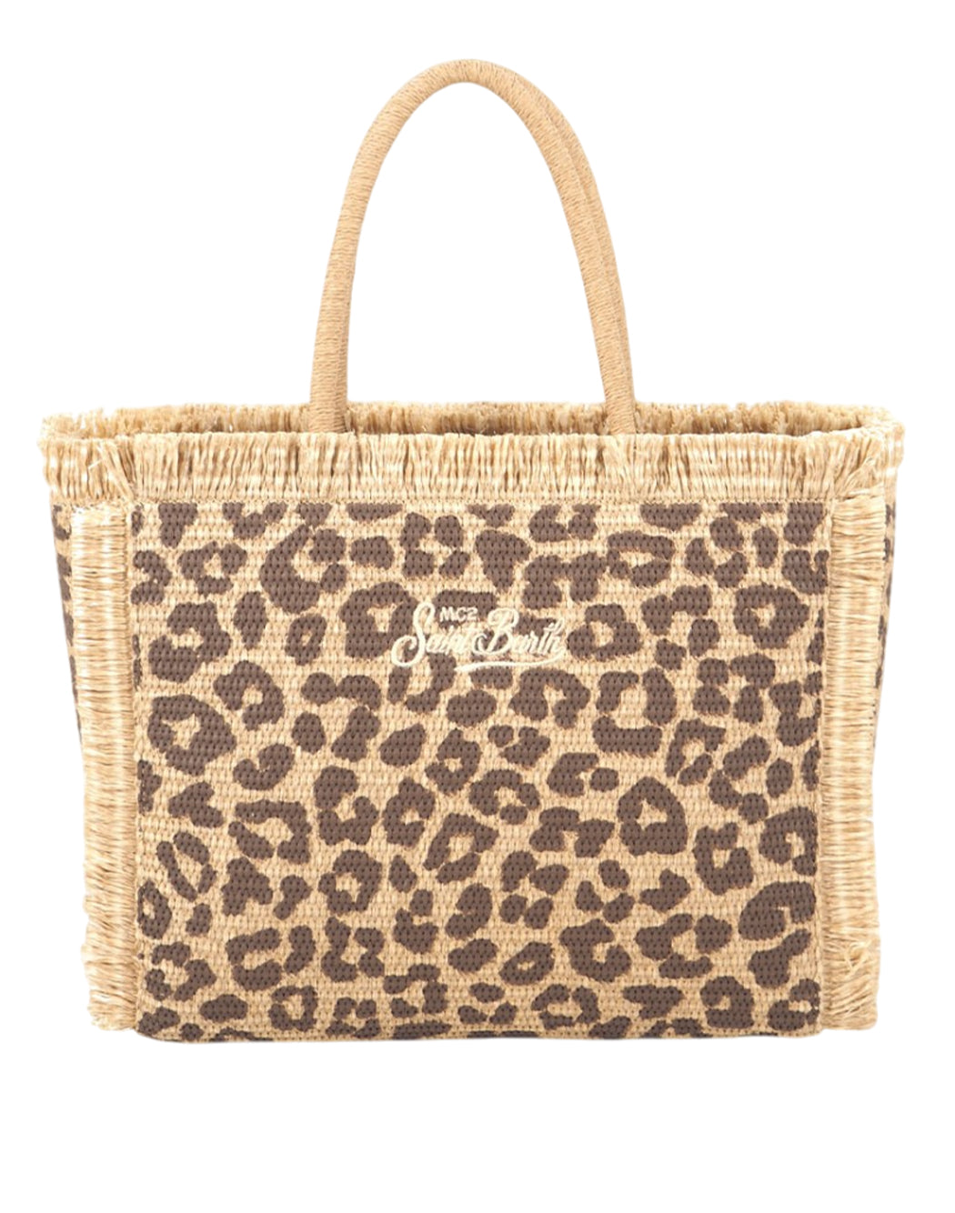 Mc2 Saint Barth BORSA VANITY STRAW N LEOPARD Neutro