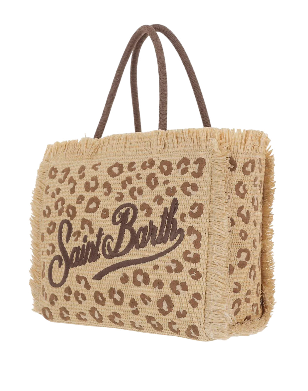 Mc2 Saint Barth BORSA VANITY STRAW N LEOPARD Neutro