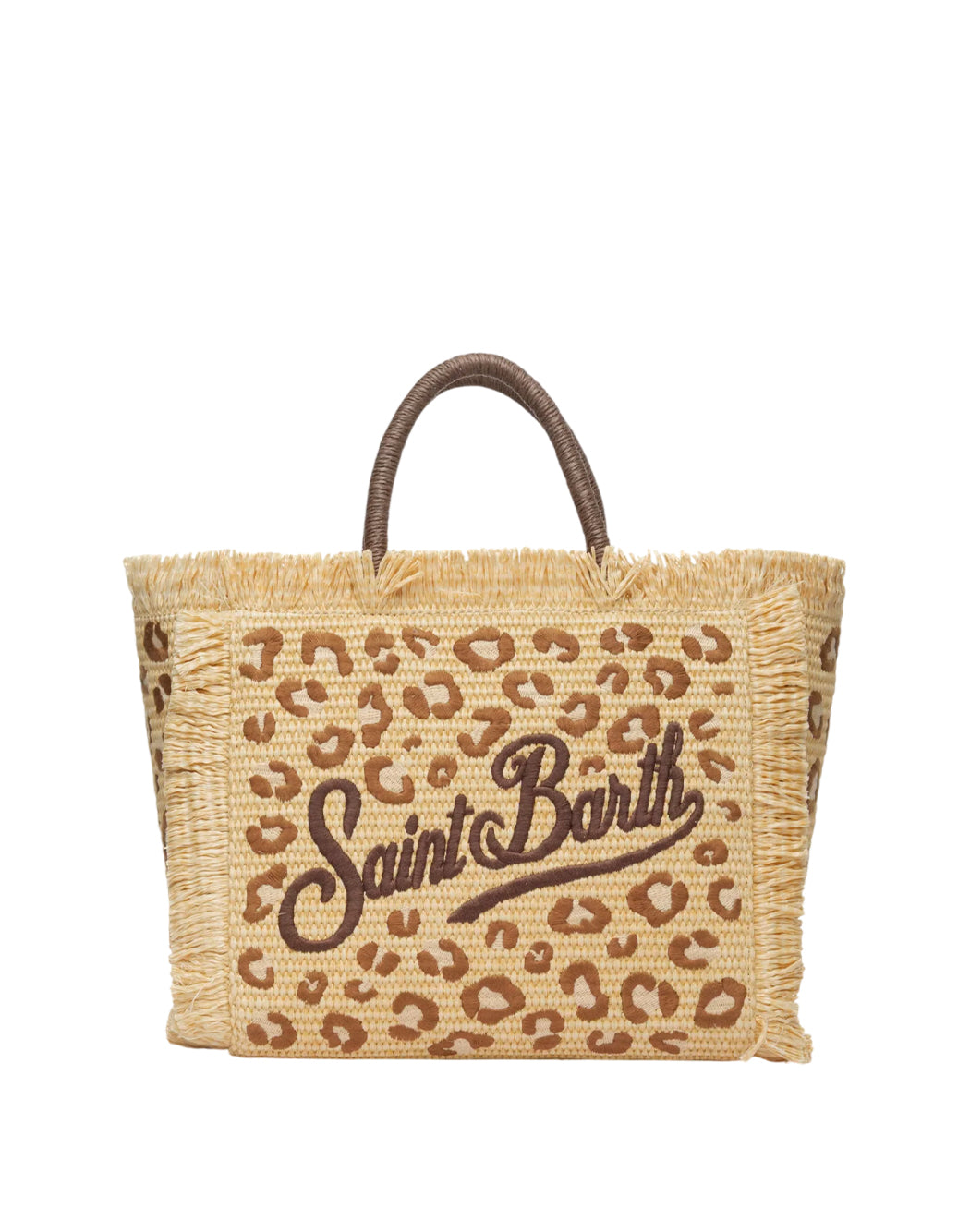 Mc2 Saint Barth BORSA COLETTE STRAW N LEOPARD Neutro