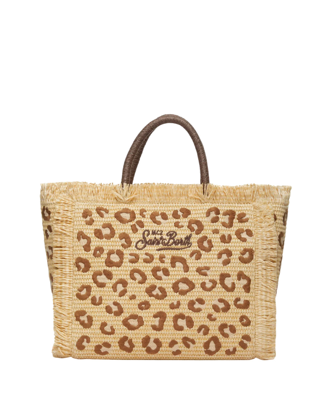 Mc2 Saint Barth BORSA COLETTE STRAW N LEOPARD Neutro