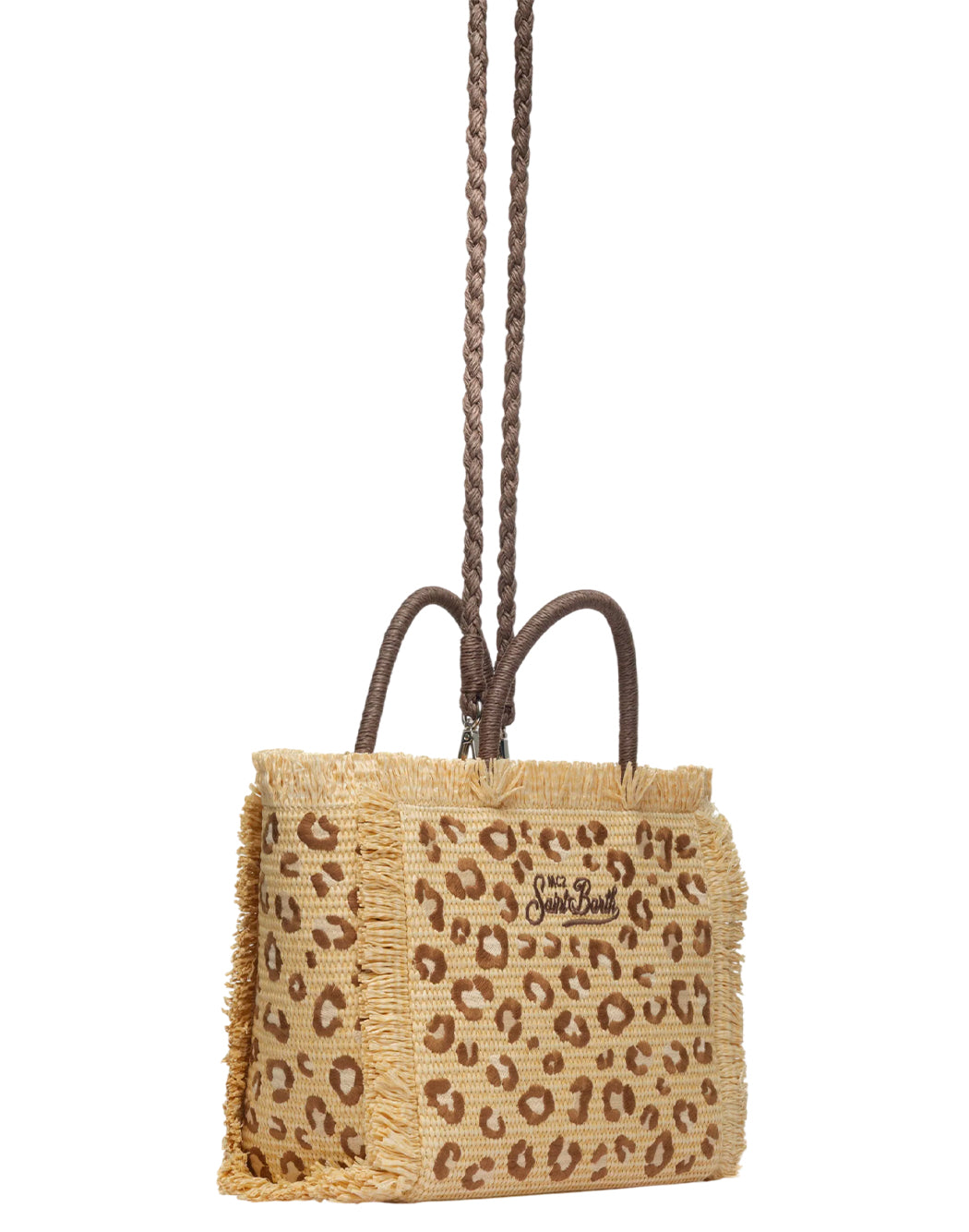 Mc2 Saint Barth BORSA COLETTE STRAW N LEOPARD Neutro