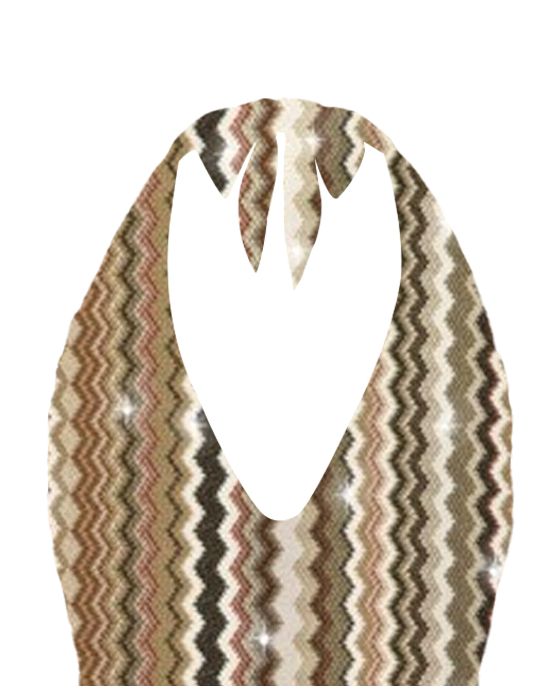 Mc2 Saint Barth COSTUME INTERO MARYLIN CON MOTIVO RACHEL CHEVRON Marrone